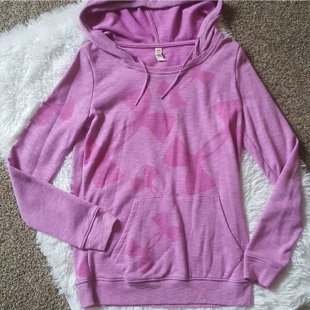 ‎Under Armour Long Sleeve Purple Sweatshirt Hoodie Size XS